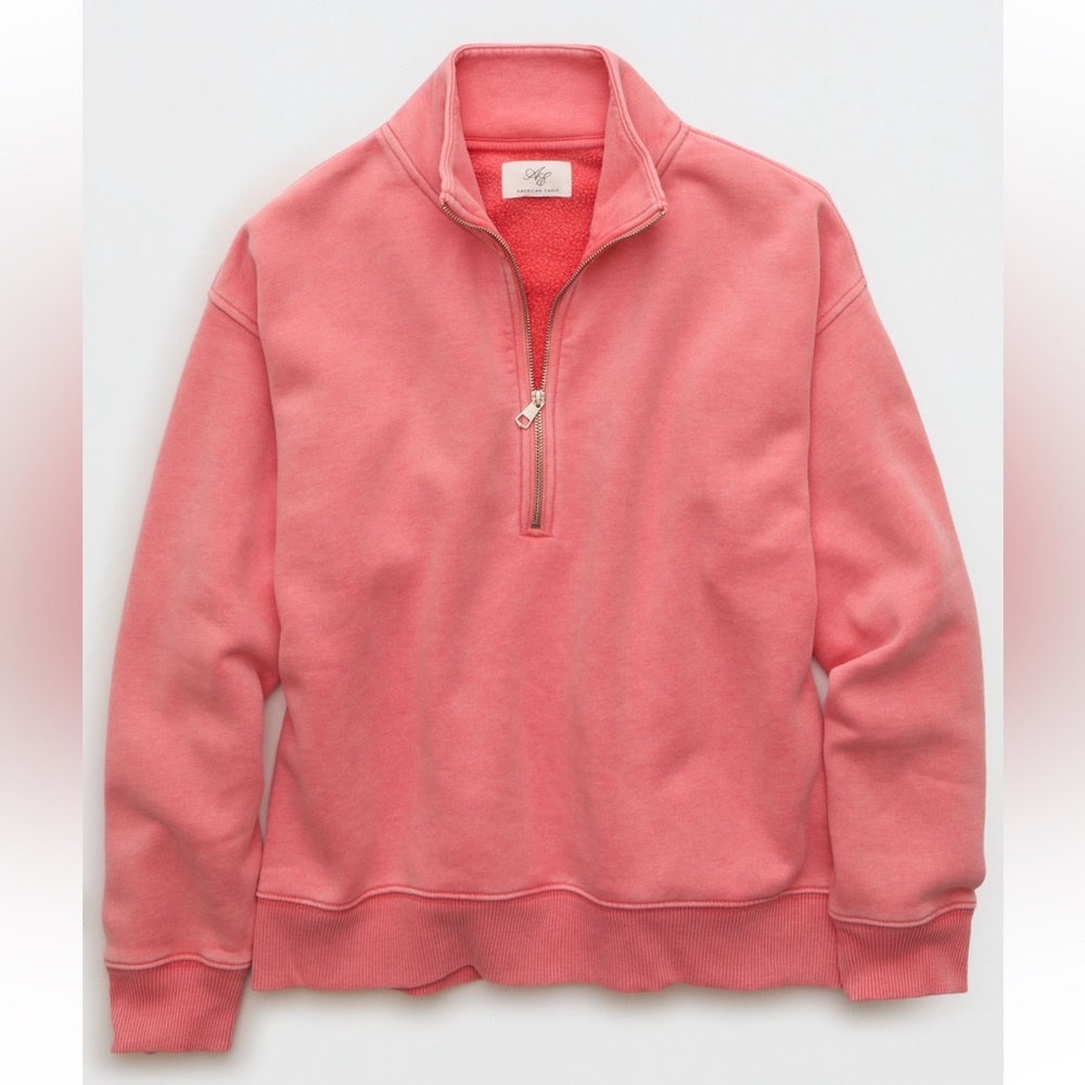 Coral Sun Quarter Zip Sweatshirt